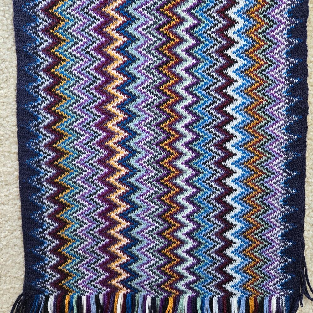 Missoni Zig Zag Scarf wool blend - Picture 4 of 7